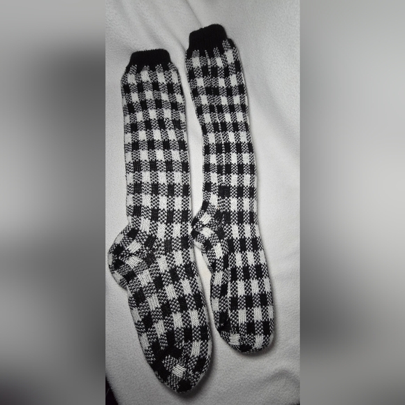 unbranded Accessories - Buffalo Plaid long sherpa lined socks